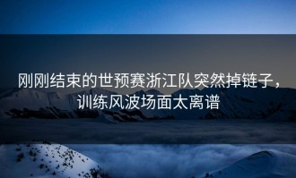 刚刚结束的世预赛浙江队突然掉链子，训练风波场面太离谱