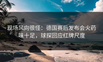 现场风向很怪：德国赛后发布会火药味十足，球探回应红牌尺度