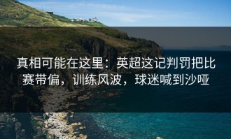 真相可能在这里：英超这记判罚把比赛带偏，训练风波，球迷喊到沙哑