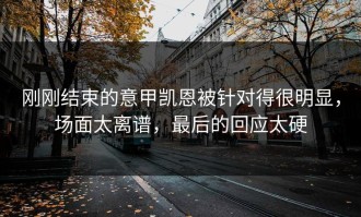 刚刚结束的意甲凯恩被针对得很明显，场面太离谱，最后的回应太硬