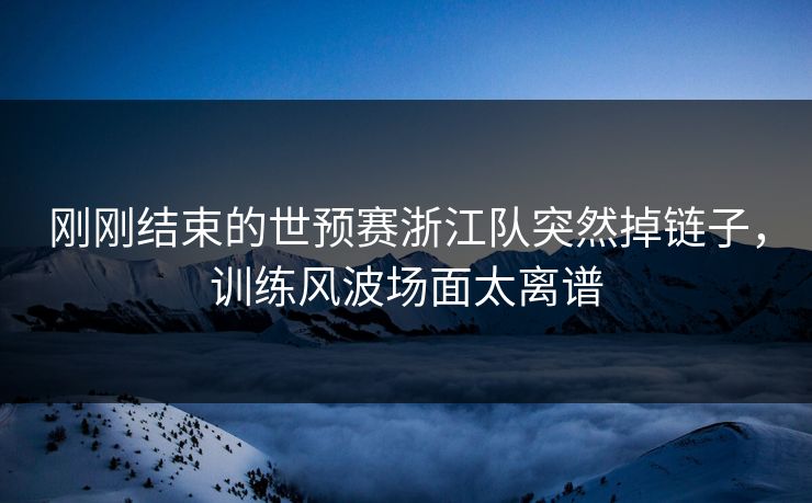 刚刚结束的世预赛浙江队突然掉链子，训练风波场面太离谱